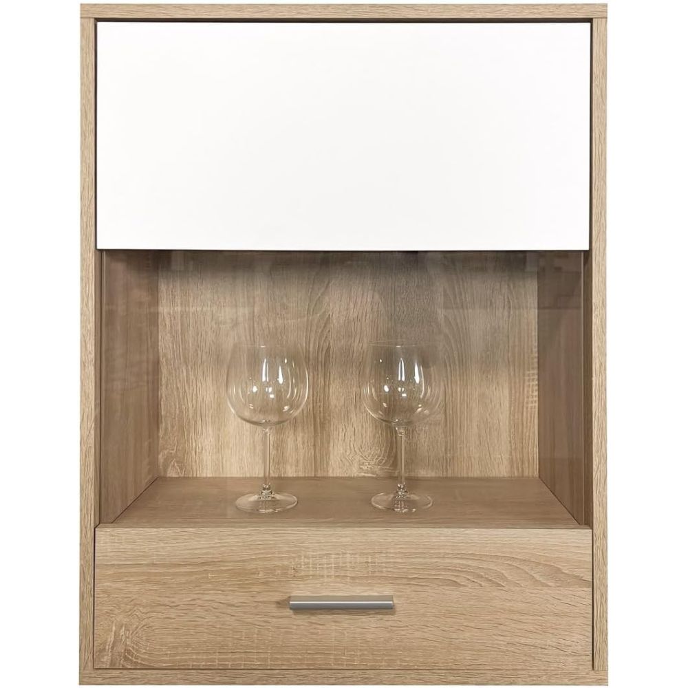 Meyvaser, Conjunto de muebles de salón 220 cm Color cambrian y blanco, muebles de salón.