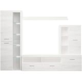 Mueble de Salón Moderno con Leds,Acabado en Andersen Pino