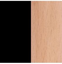 Pack 4 Sillas de Comedor, Sillas Cocinas, Acabado en Negro y Madera, Medidas: 45 cm (Ancho) x 53 cm (Largo) x 83 cm (Alto)