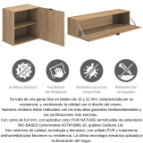Mueble de salón y TV Conjunto muebles de salón apilable, madera y blanco, 301 cm de ancho