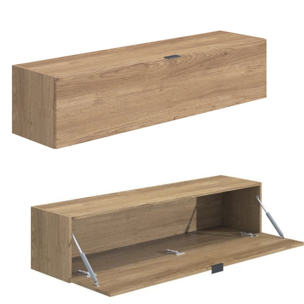 Mueble de salón y TV Conjunto muebles de salón apilable, madera y blanco, 301 cm de ancho