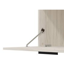 Mueble de Salón Modular Elegante | Ancho 192 cm, Alto 155.5 cm, Fondo 35 cm | Color Roble Blanco y Roble Ceniza