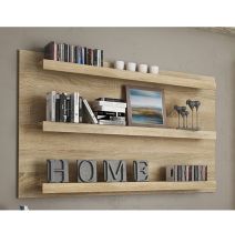 Mueble de Comedor, Mueble Salón, Acabado en Blanco y Cambria, Medidas: 276 cm (Ancho) x 201,6 cm (Alto) x 41,8 cm (Fondo)