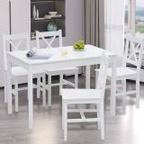 Mesa de Comedor Extensible en MDF - Acabado Blanco | 120/150x80 cm | Diseño Moderno y Funcional