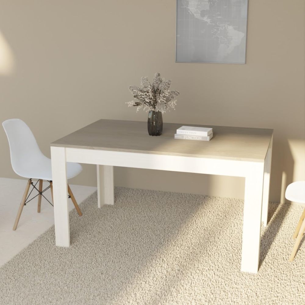 Mesa de Comedor, Mesa de Salón Fija, Color Andersen Pino Gris