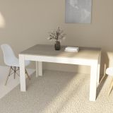 Mesa de Comedor, Mesa de Salón Fija, Color Andersen Pino Gris