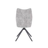 Pack de 2 Sillas Tapizadas en Tela Gris, Patas Negras