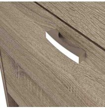 Zapatero Compacto Roble – Mueble con 3 Puertas y Doble Profundidad | MDF con Acabado Melamina | 70 x 25 x 120 cm