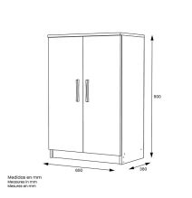 Armario Multiusos Bajo – Color Blanco – 60 x 90 x 36 cm