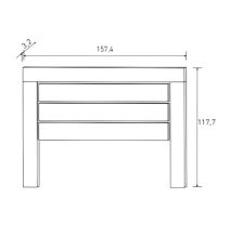Pack de Dormitorio con Cabecero de 160 x 120 cm + 2 Mesitas de Noche + Sinfonier | Color Andersen Pino